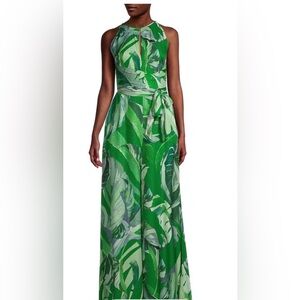 Ted Baker London Green Leaf Print Jumpsuit